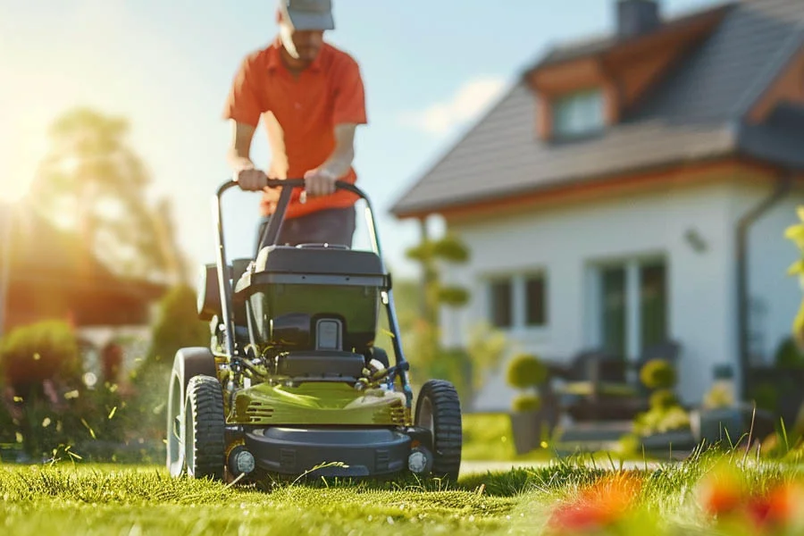 battery powered small lawn mower