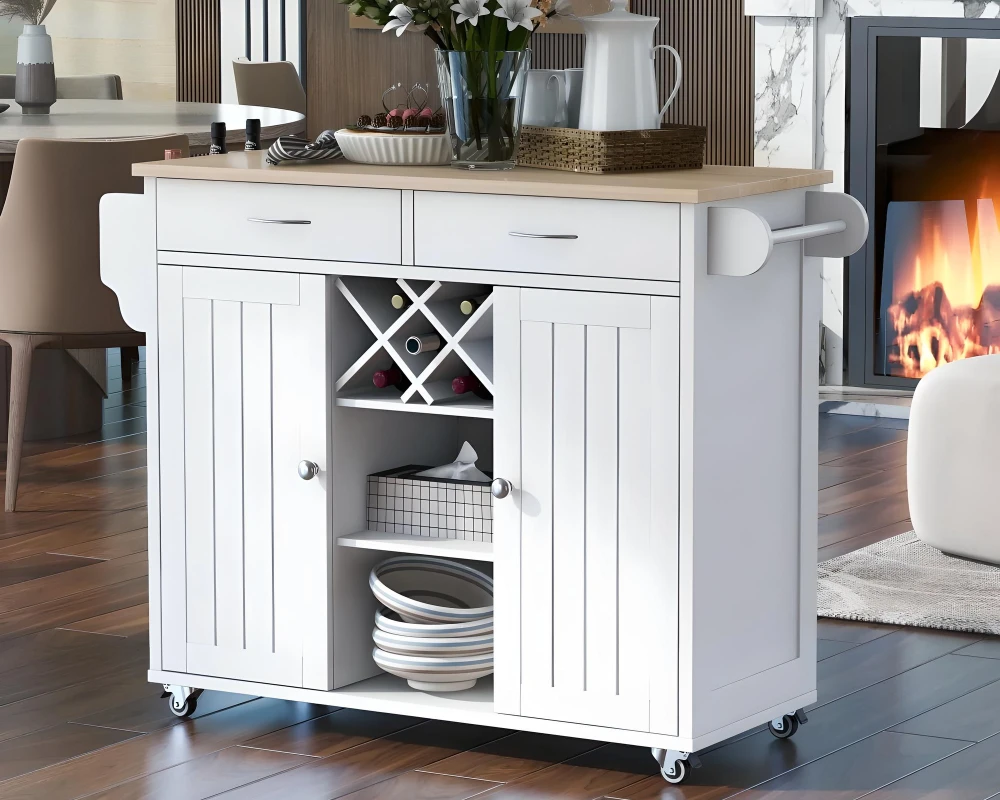 kitchen island cart with storage