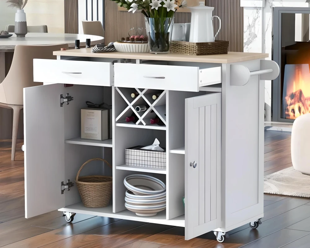small kitchen rolling cart